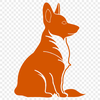 Unique Sitting Dog Digital Art - SVG