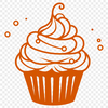 Free Stunning Cupcake Drawing