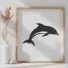 Unique Dolphin - Laser Engraver PNG