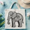 A digital representation of an elephant in vector format, suitable for various applications.