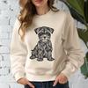 Artistic Sitting Miniature Schnauzer Design