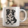 Artistic Sitting Shetland Sheepdog Design