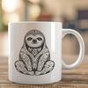 Sloth Illustration In SVG, PNG, PDF And DXF Formats