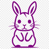 Beautiful Sitting Rabbit Vector Craft File