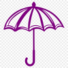 A vector illustration of a colorful umbrella on a rainy day