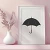 Free Vector Design of a Classic Umbrella with Rainy Details Illustrated 2D vector design of a classic umbrella with a raindrop effect.