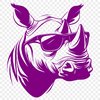 Unique Rhino Printable Artwork - Free PNG