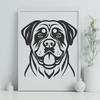 Rottweiler Drawing In SVG File Format For Free Download