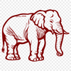 Free Standing Elephant In PDF - Commercial Use