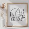 Stunning Elephant In PDF & PNG