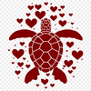 Beautiful Sea Turtle Clipart - Free DXF Download