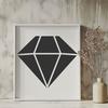 Diamond Printable Artwork In SVG, PNG, PDF And DXF File Formats