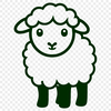 Beautiful Sheep Template In SVG For Free Download