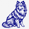 Stunning Sitting Dog Digital Drawing - PNG