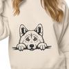 Peeking Dog Vector Craft File - Free DXF