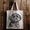 Beautiful Sitting Shih Tzu Illustration