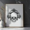 Ornate Skull In PDF And PNG