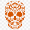 Beautiful Skull - Laser PNG