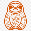 Sloth Stencil In SVG File Format For Free Download