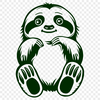 Cute Sloth SVG, PNG, PDF And DXF Files