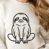 Stunning Sloth Stencil In DXF For Free Download