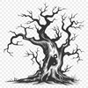 Free Spooky Tree SVG, PNG, PDF And DXF Files