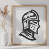 Creative Knight Digital Artwork - Free DXF Download