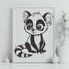 Lemur Printable Image In SVG, PNG, PDF And DXF Formats