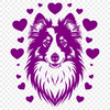 Free Unique Shetland Sheepdog Printable Image DXF - Commercial Use