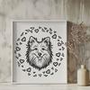 Artistic Shetland Sheepdog - Glowforge SVG