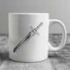 Elegant Vector Sword Design with Hilt and Guard A single-edged blade with a hilt and guard, suitable for various graphic designs.
