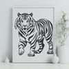 Artistic Standing Tiger Drawing