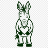 Beautiful Donkey Image - Free DXF