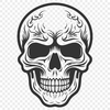 Free Ornate Skull Stencil