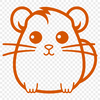 Stunning Hamster Clipart - Free DXF