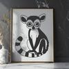 Artistic Lemur - Laser Engraver DXF Free Download