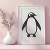 Free Unique Penguin Vector Art DXF - Commercial Use