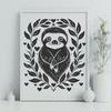 Floral Sloth - DXF For Commercial Use