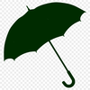 Free outline design of an elegant umbrella silhouette A simple outline illustration of an umbrella in silhouette form.