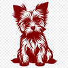 Beautiful Sitting Yorkshire Terrier PNG