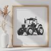 Free Unique Tractor Vector Illustration SVG - Commercial Use