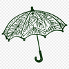Vibrant Geometric Umbrella Design An illustration of a colorful umbrella with a geometric design.