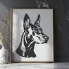 Stunning Doberman Pinscher In DXF - Free Digital Download