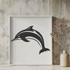 Artistic Dolphin - Laser Engraver PNG