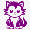 Sitting Cat Decal - Free PDF