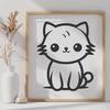 Kitten Vector Craft File In PDF File Format For Free Download