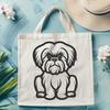 Artistic Sitting Shih Tzu In PNG - Commercial Use