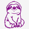 Sloth Digital Drawing In SVG, PNG, PDF And DXF File Formats