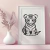 Cute Tiger DXF - For Cricut Project