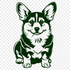 Stunning Sitting Welsh Corgi SVG